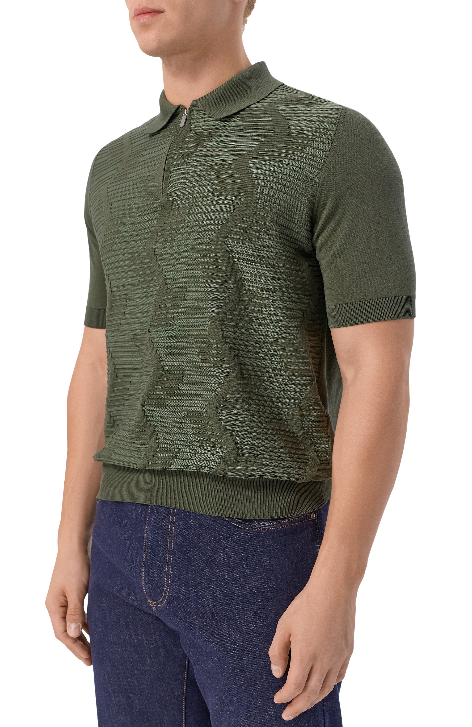 Поло из шелка и хлопка ZILLI, арт. KZP002M0142VTNW00, фото 3