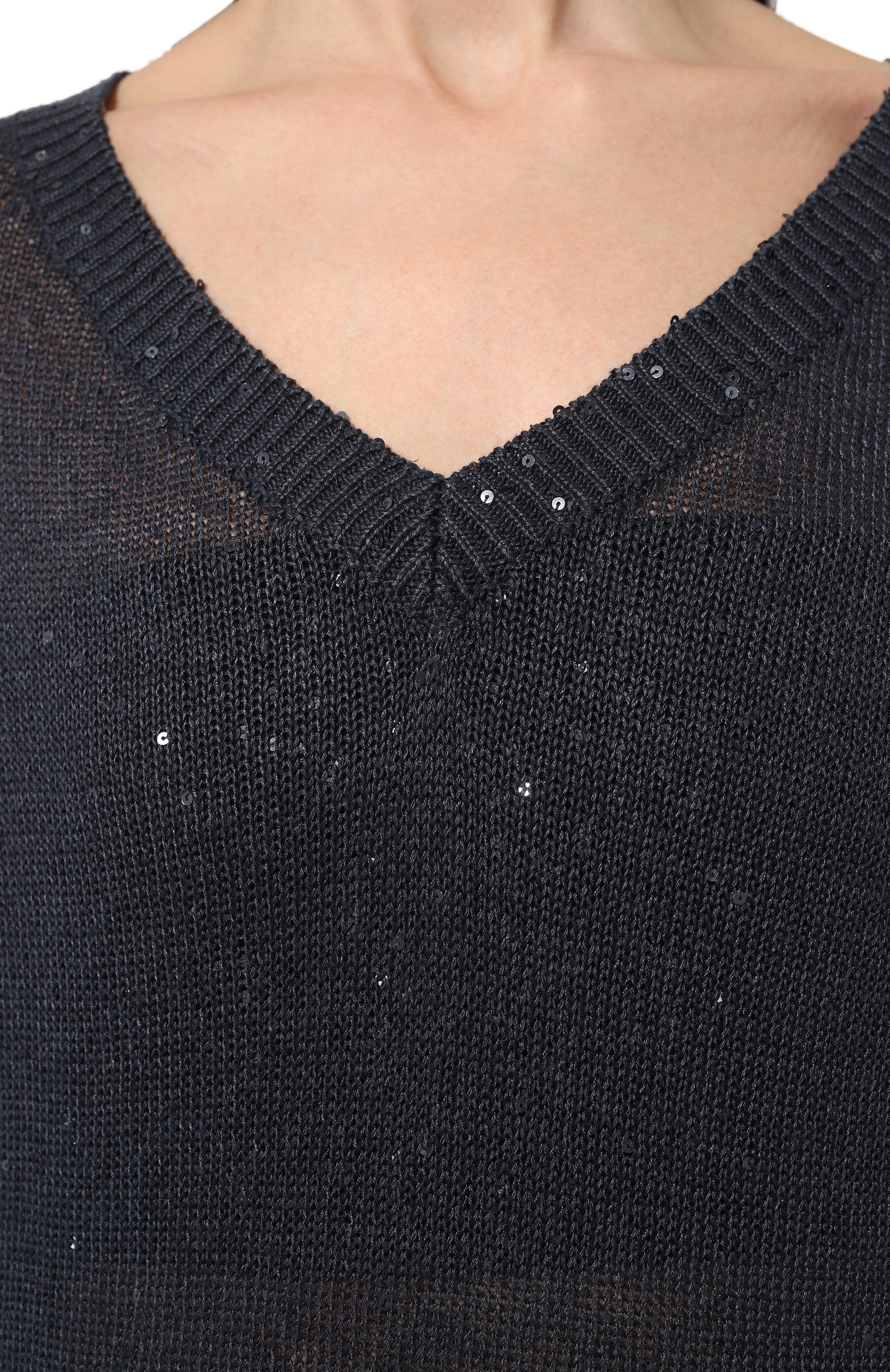 Пуловер изо льна и шелка BRUNELLO CUCINELLI, арт. M1000B1033, фото 5