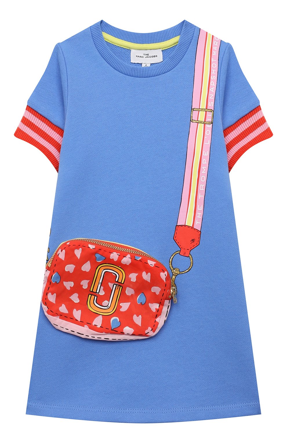 Хлопковое платье MARC JACOBS (THE) голубого цвета по цене 11350 руб., арт. W12410, фото 1 Хлопковое платье MARC JACOBS (THE), арт. W12410, фото 1