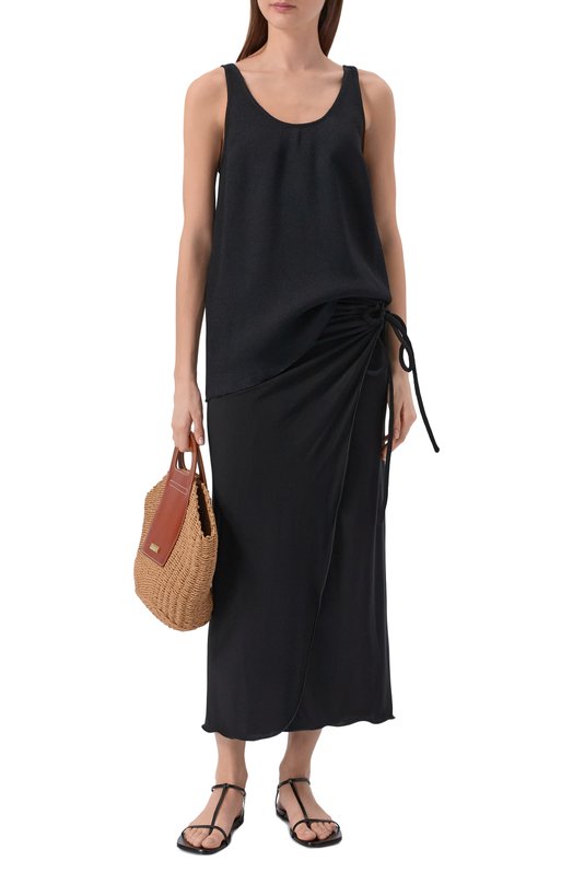 Юбка из вискозы Max Mara BCHAFOSO 261677101 Чёрный  BCHAFOSO 261677101 Фото 2