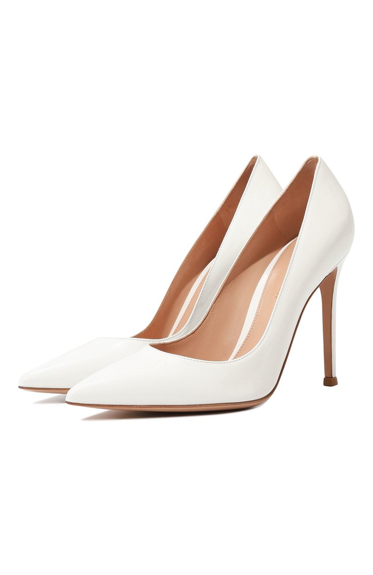Женские кожаные туфли gianvito 105 GIANVITO ROSSI белого цвета, арт. G28470.15RIC.VERBIAN | Фото 1 (Материал внутренний: Натуральная кожа; Подошва: Плоская; Каблук высота: Высокий; Каблук тип: Шпилька; Материал внешний: Натуральная кожа)