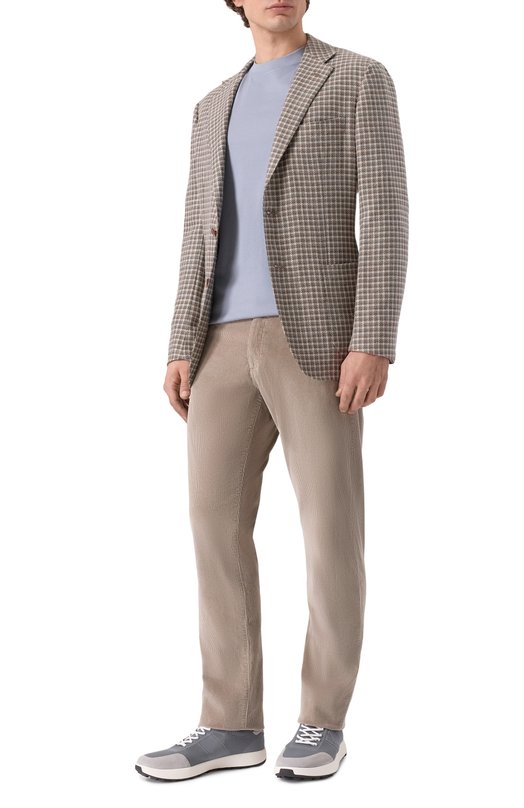 Текстильные кроссовки Kiton USSA031N0121727 Серый  USSA031N0121727 Фото 2