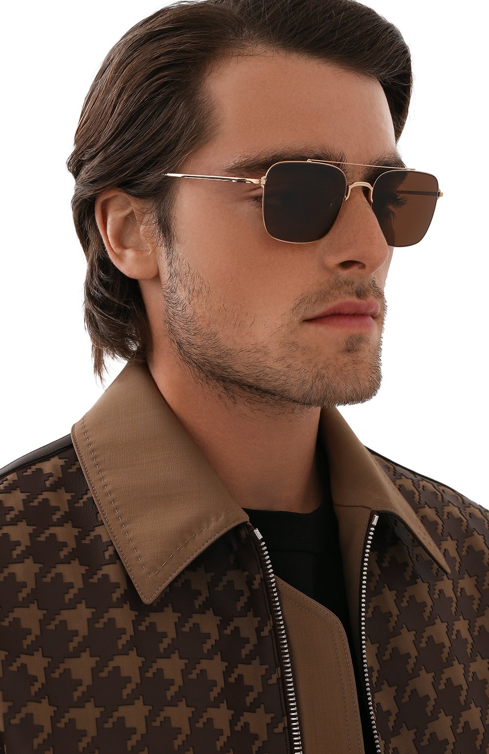 Солнцезащитные очки THOM BROWNE золотого цвета по цене 63950 руб., арт. TBS-120-02, фото 2 Солнцезащитные очки THOM BROWNE, арт. TBS-120-02, фото 2