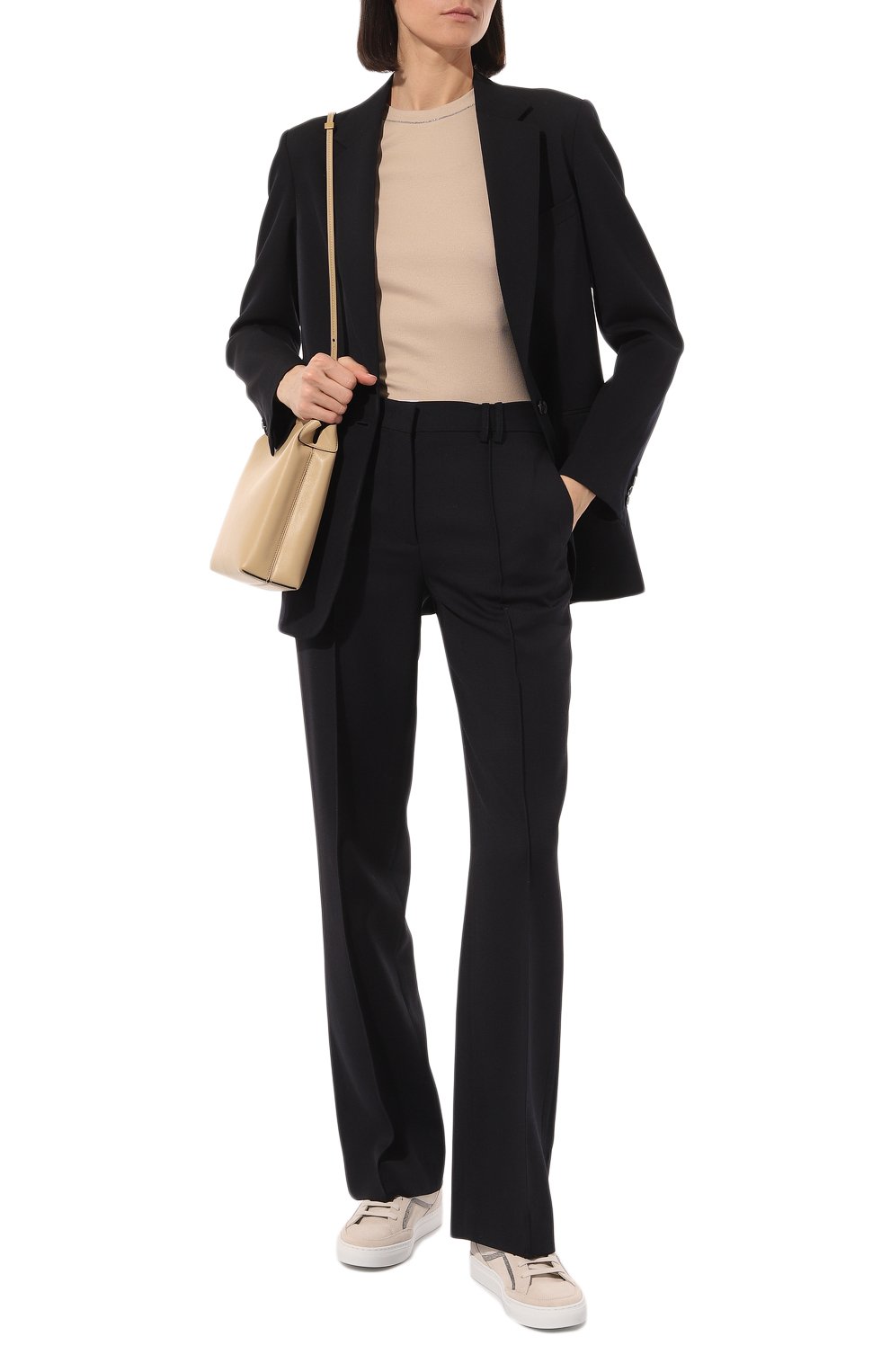 Хлопковый топ BRUNELLO CUCINELLI бежевого цвета по цене 45400 руб., арт. M0TC8BJ310, фото 2 Хлопковый топ BRUNELLO CUCINELLI, арт. M0TC8BJ310, фото 2