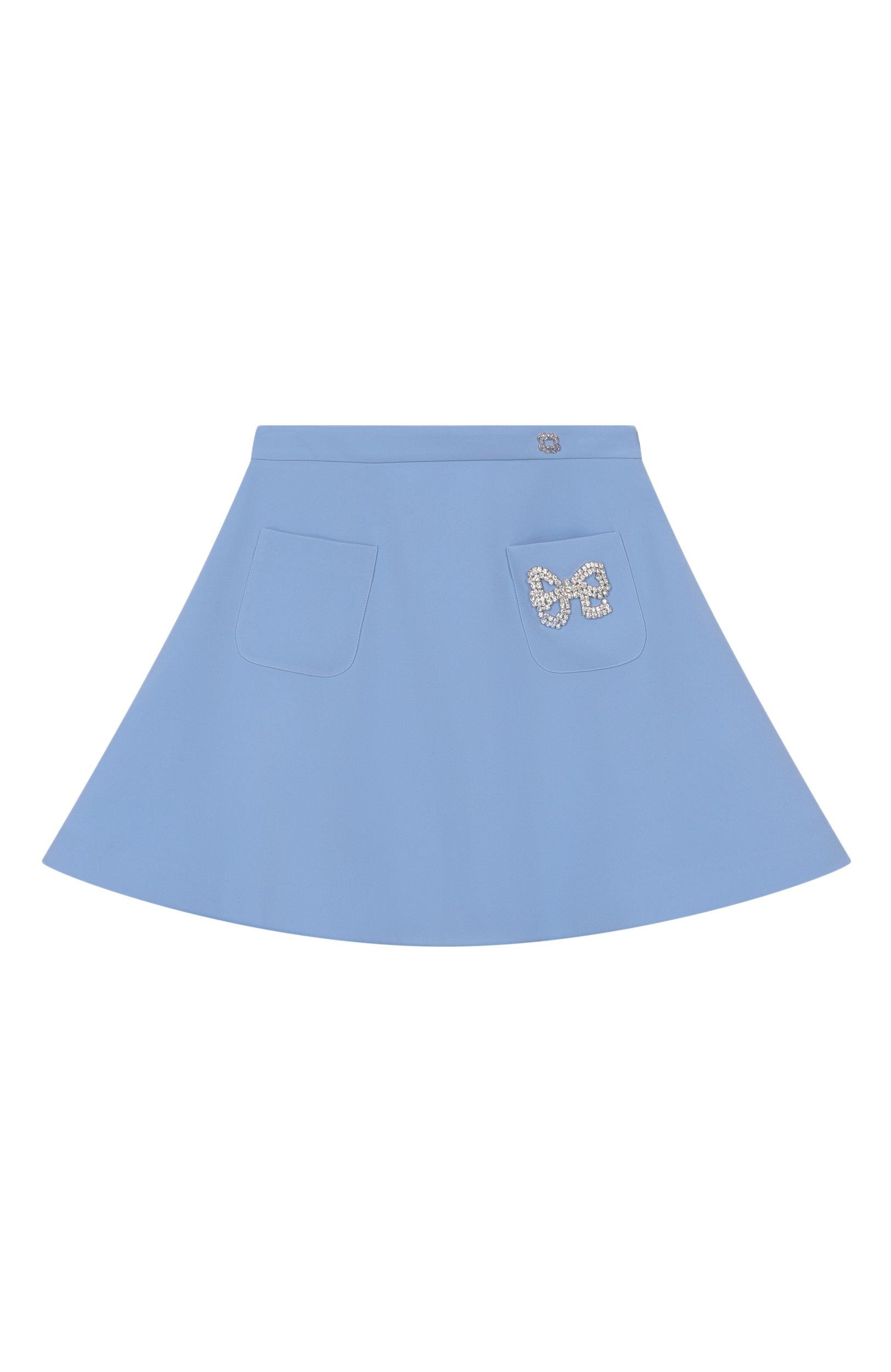 Юбка ELIE SAAB JUNIOR голубого цвета по цене 48300 руб., арт. EFG0051/TS0802, фото 1 Юбка ELIE SAAB JUNIOR, арт. EFG0051/TS0802, фото 1