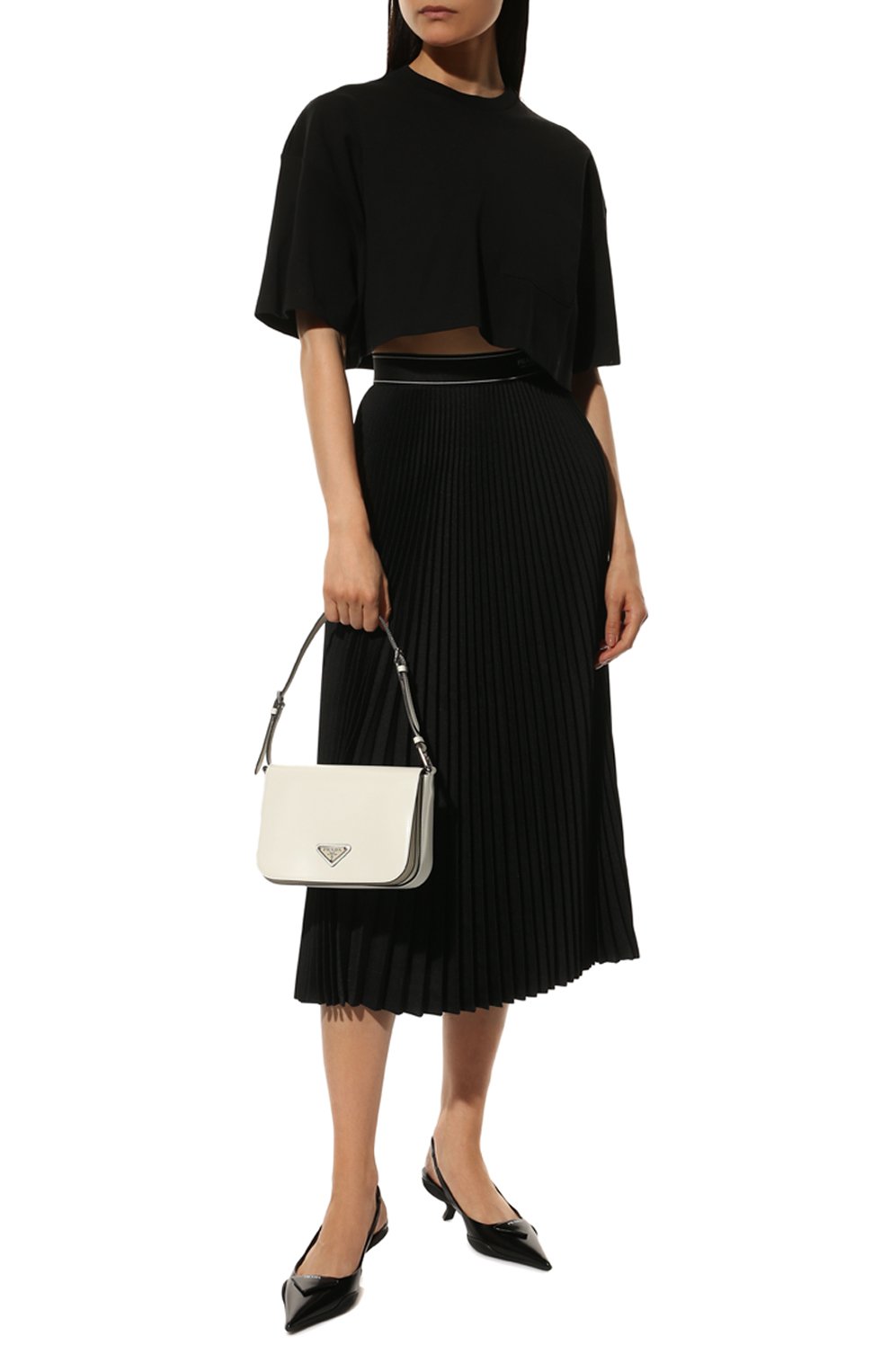 Хлопковая футболка PRADA, арт. 3560A-240-F0002-212, фото 2