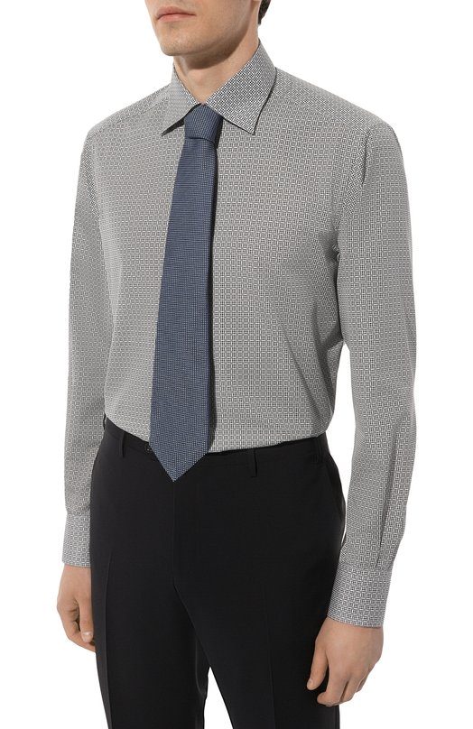Хлопковая рубашка Stefano Ricci MS004775/C2503 Чёрно-белый  MS004775/C2503 Фото 3