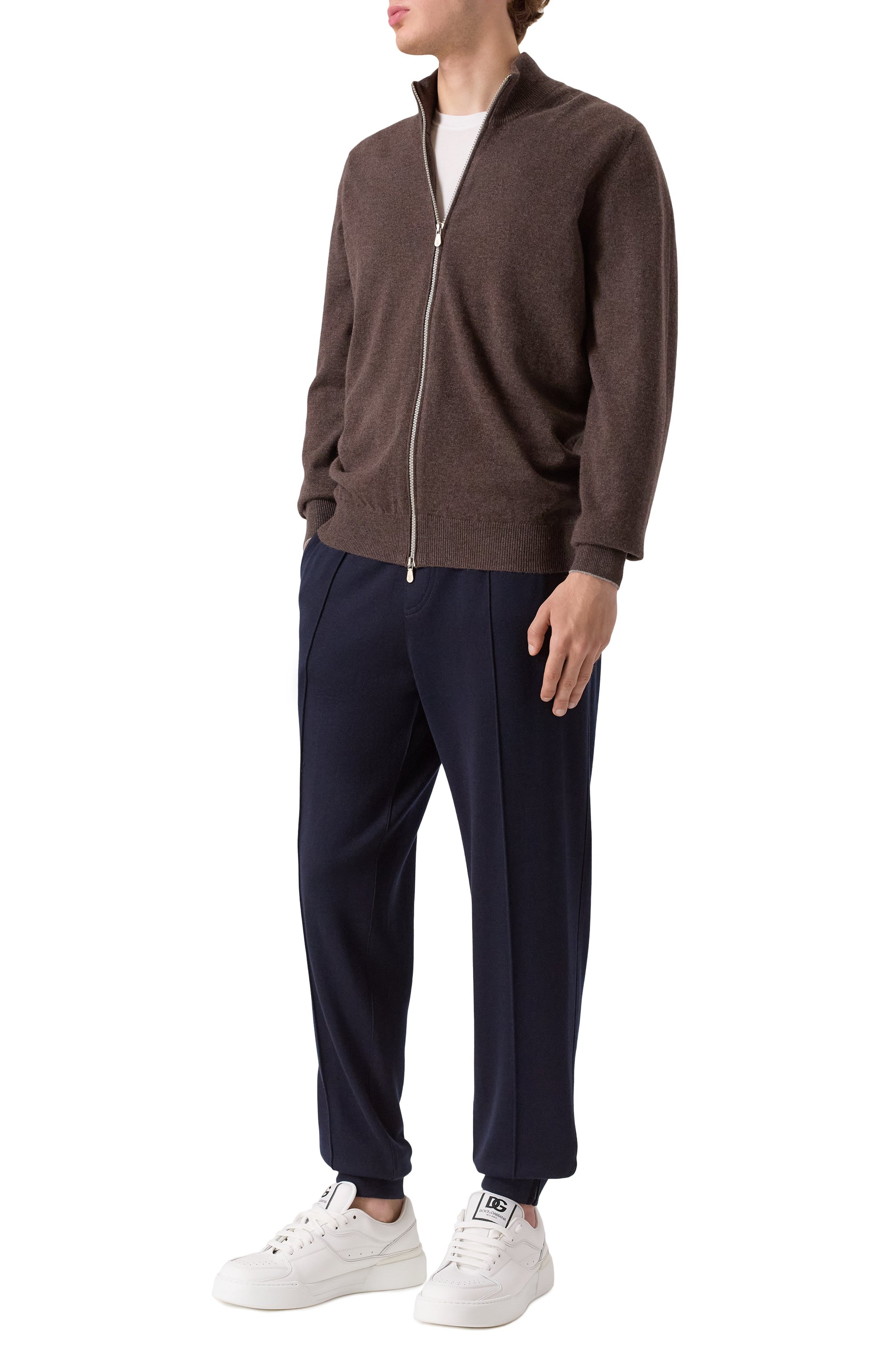 Джоггеры из кашемира и шелка BRUNELLO CUCINELLI, арт. MM8353263G, фото 2