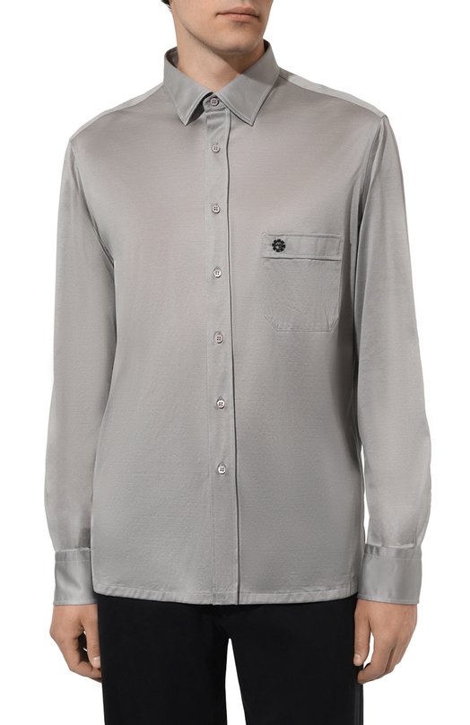 Хлопковая рубашка Stefano Ricci CJ006948/TE1852 Серый  CJ006948/TE1852 Фото 3
