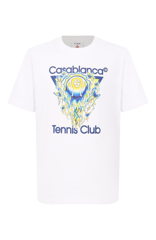 Хлопковая футболка Casablanca M-SP26-JTS-001-01 Белый M-SP26-JTS-001-01