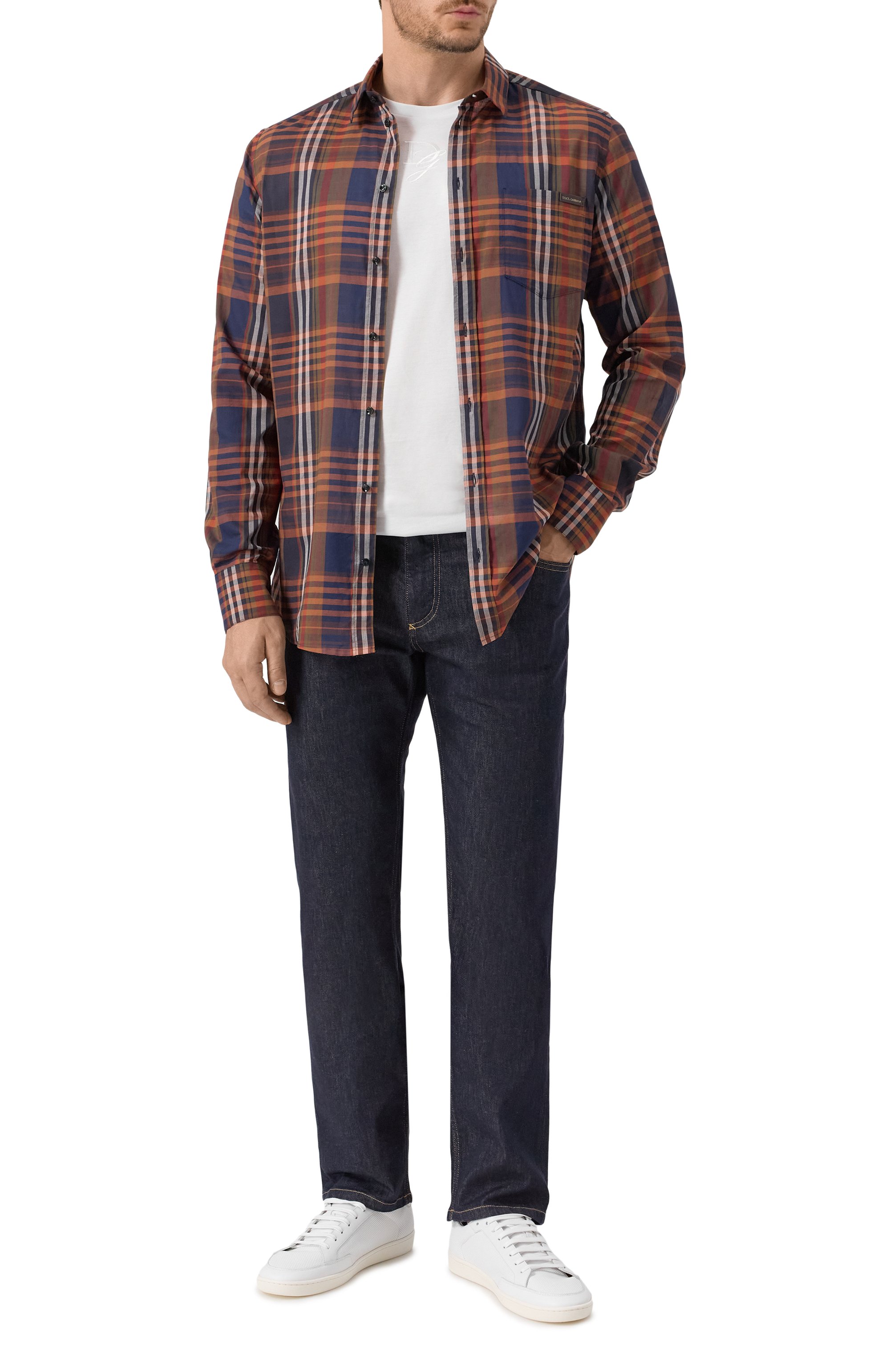 Хлопковая рубашка DOLCE & GABBANA, арт. G5JZ9T/FQ5M2, фото 2