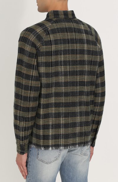 Кашемировая рубашка в клетку с необработанным краем MISSONI, арт. I17.MU.537481, фото 4