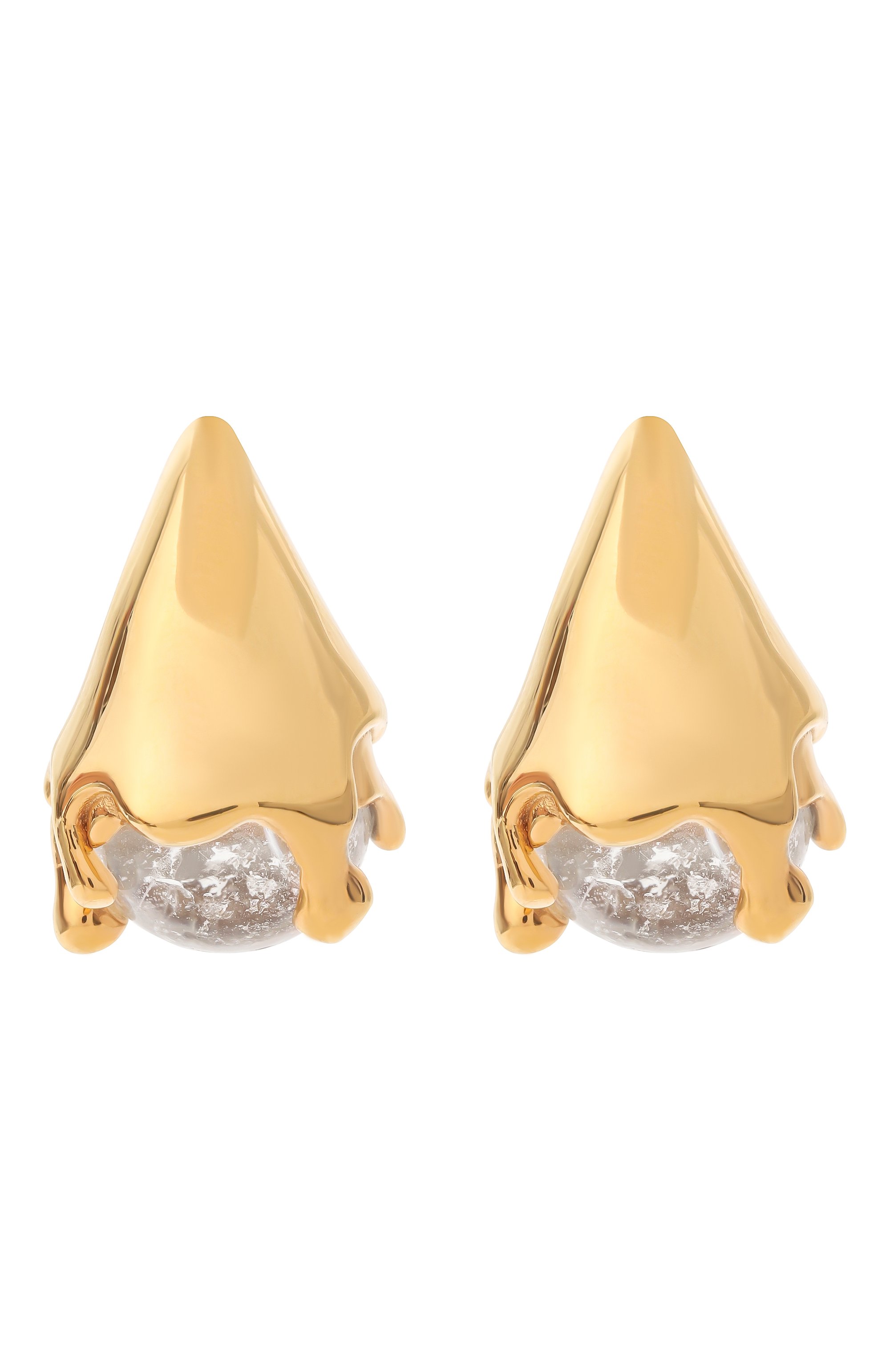 Серьги BOTTEGA VENETA золотого цвета по цене 134500 руб., арт. 815892/V0GDM, фото 1 Серьги BOTTEGA VENETA, арт. 815892/V0GDM, фото 1