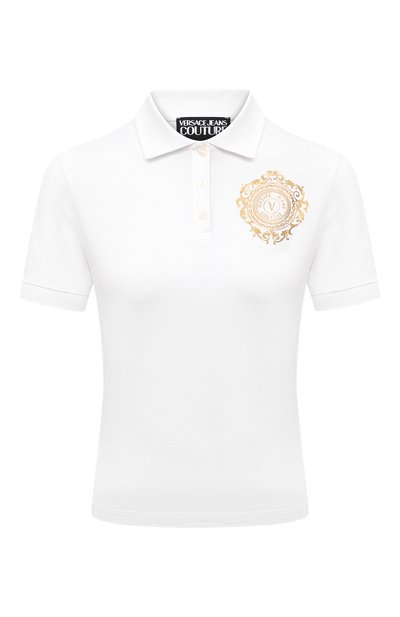 Хлопковое поло VERSACE JEANS COUTURE, арт. B2HWA7FB-WDP620 V-EMBLEM S3D G/30454, фото 1