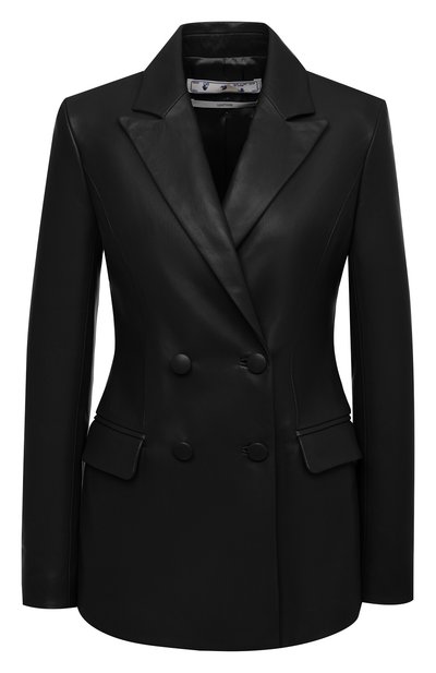 Женский кожаный жакет OFF-WHITE, арт. 0WJA036E20LEA0011010