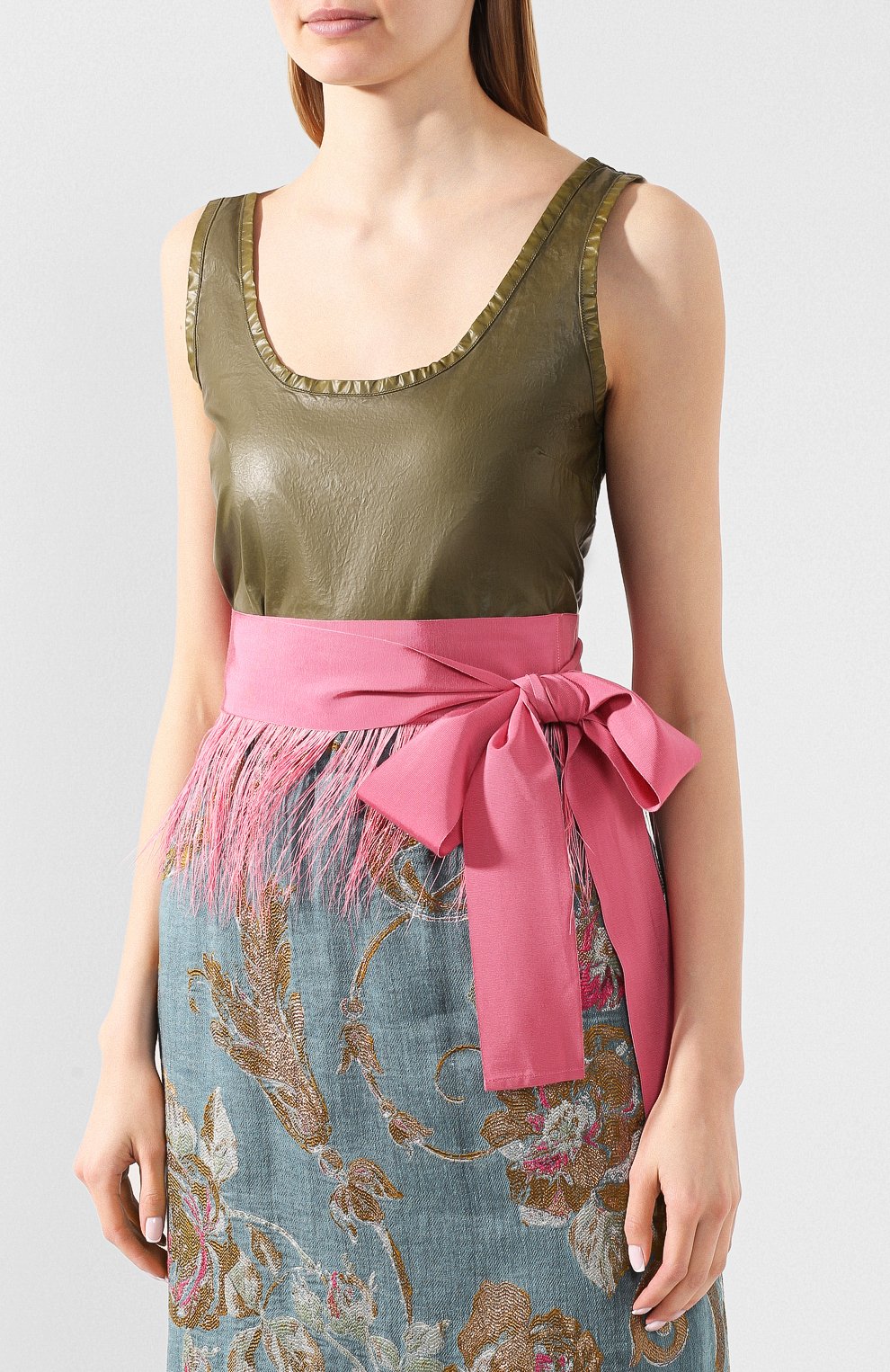 Текстильный пояс SARA ROKA розового цвета по цене 26400 руб., арт. BELT F/C7-SS20/G1, фото 3 Текстильный пояс SARA ROKA, арт. BELT F/C7-SS20/G1, фото 3