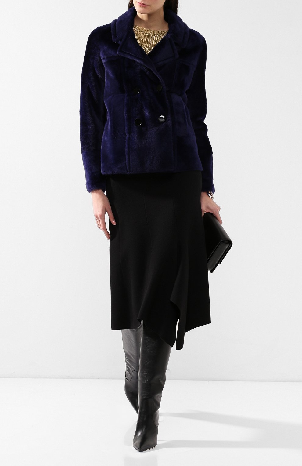 Шуба из овчины YVES SALOMON, арт. 9EYV60765MERL, фото 2