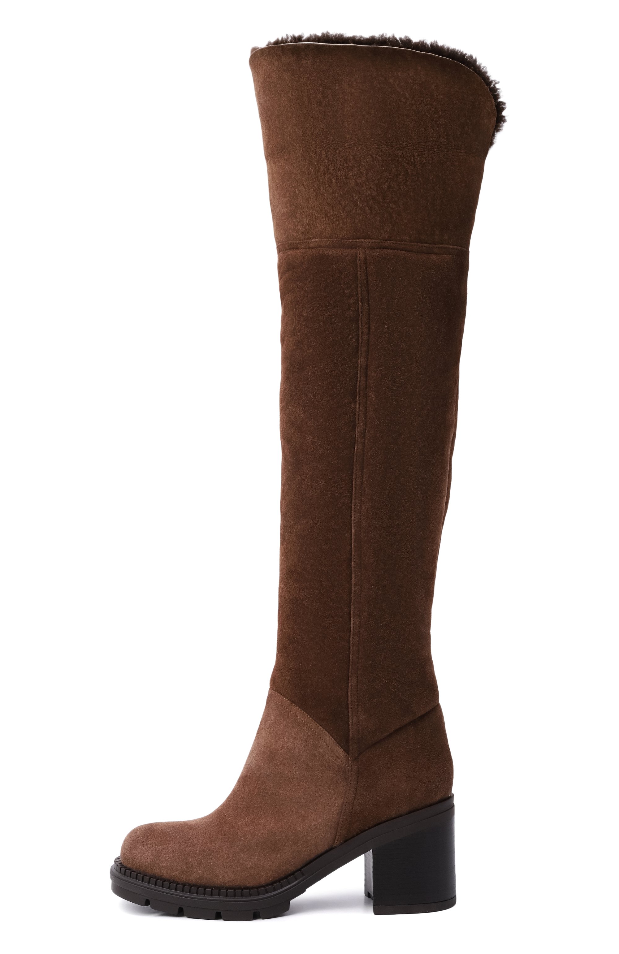 Замшевые сапоги concept 60 CASADEI коричневого цвета по цене 218000 руб., арт. 1T086A0611/GRUNG, фото 4 Замшевые сапоги concept 60 CASADEI, арт. 1T086A0611/GRUNG, фото 4