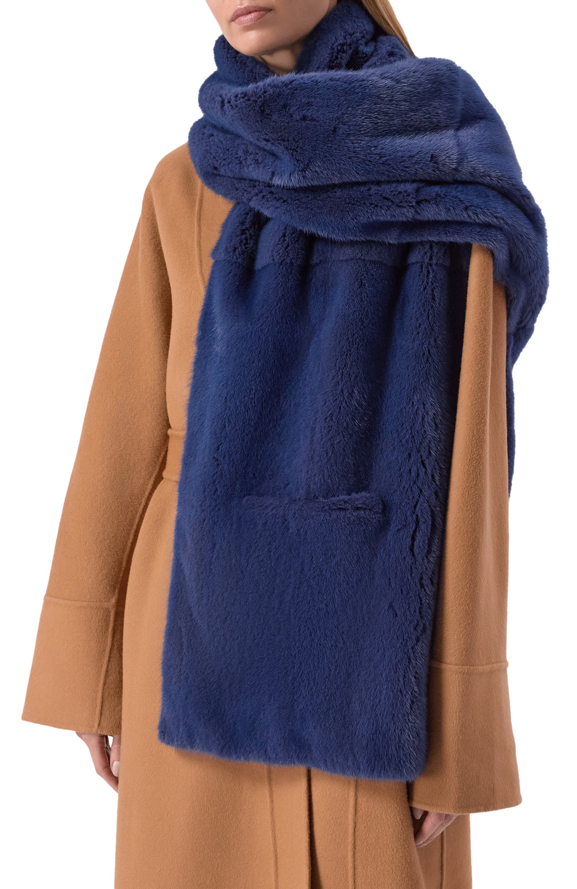 Меховой шарф из норки COLOR TEMPERATURE, арт. НШ-5/2БН, фото 2