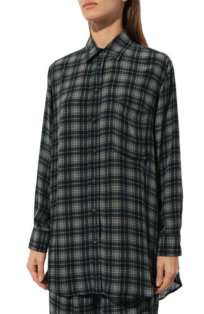 Рубашка из вискозы ACADEMIA темно-синего цвета по цене 25150 руб., арт. CELIA-P0CKET-BC/73DM1, фото 3 Рубашка из вискозы ACADEMIA, арт. CELIA-P0CKET-BC/73DM1, фото 3