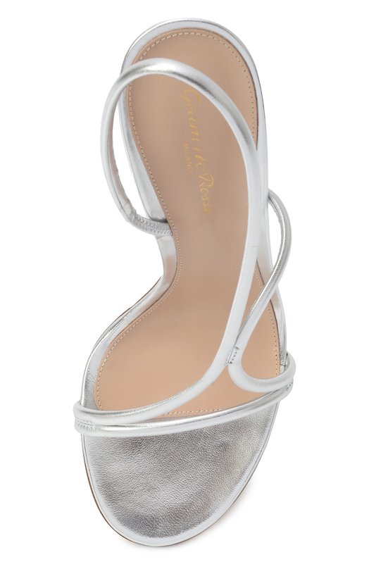 Кожаные босоножки Nuit 105 Gianvito Rossi G32496.15RIC.NPSARGE Серебряный  G32496.15RIC.NPSARGE Фото 6