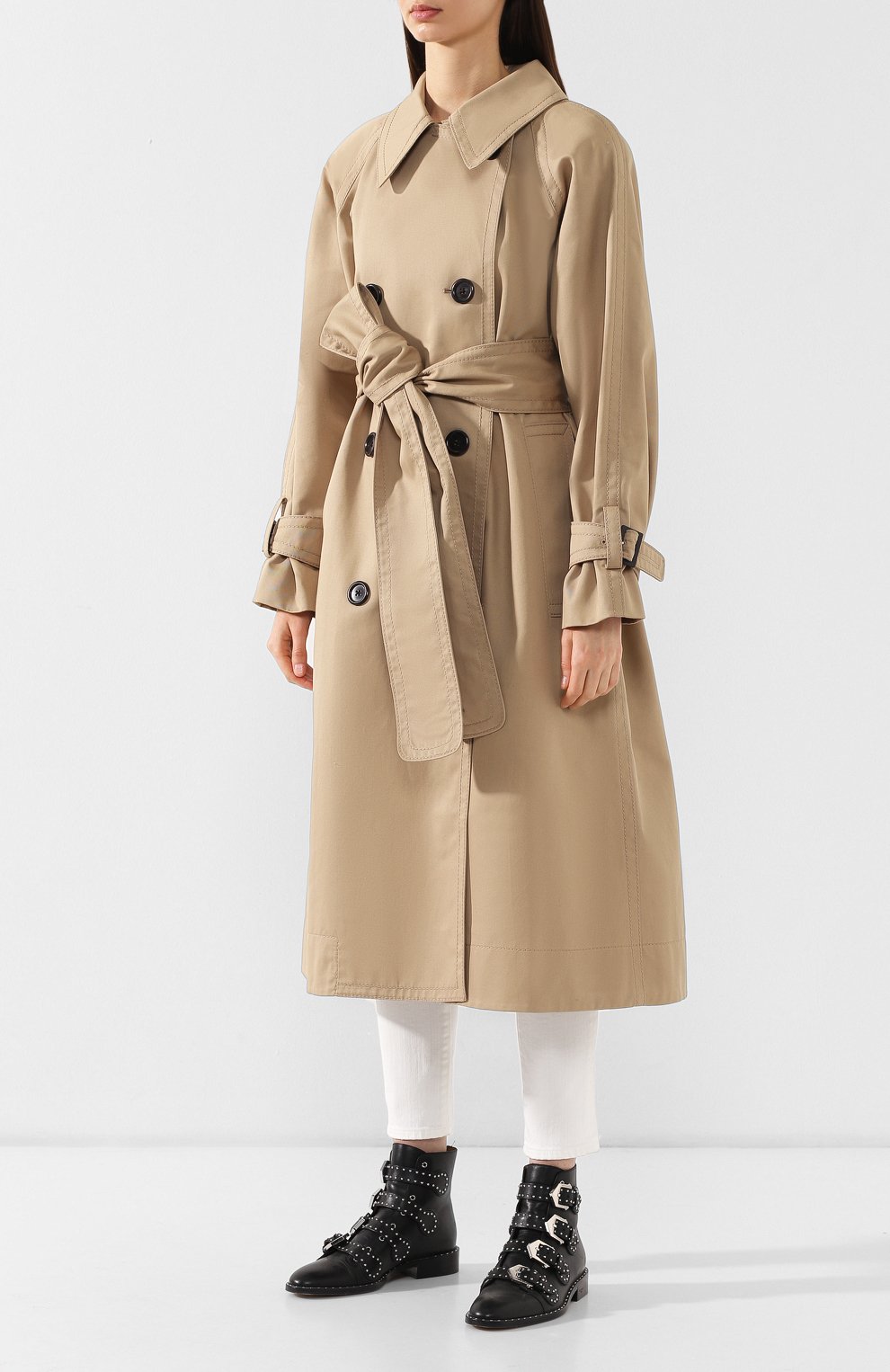 Хлопковое пальто MARC JACOBS (THE) бежевого цвета по цене 92700 руб., арт. W4190045, фото 3 Хлопковое пальто MARC JACOBS (THE), арт. W4190045, фото 3