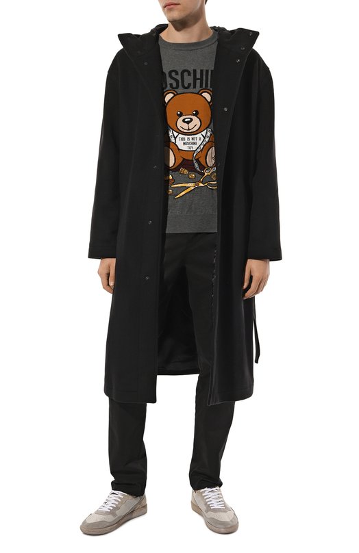 Хлопковый джемпер Moschino Серый, фото 2