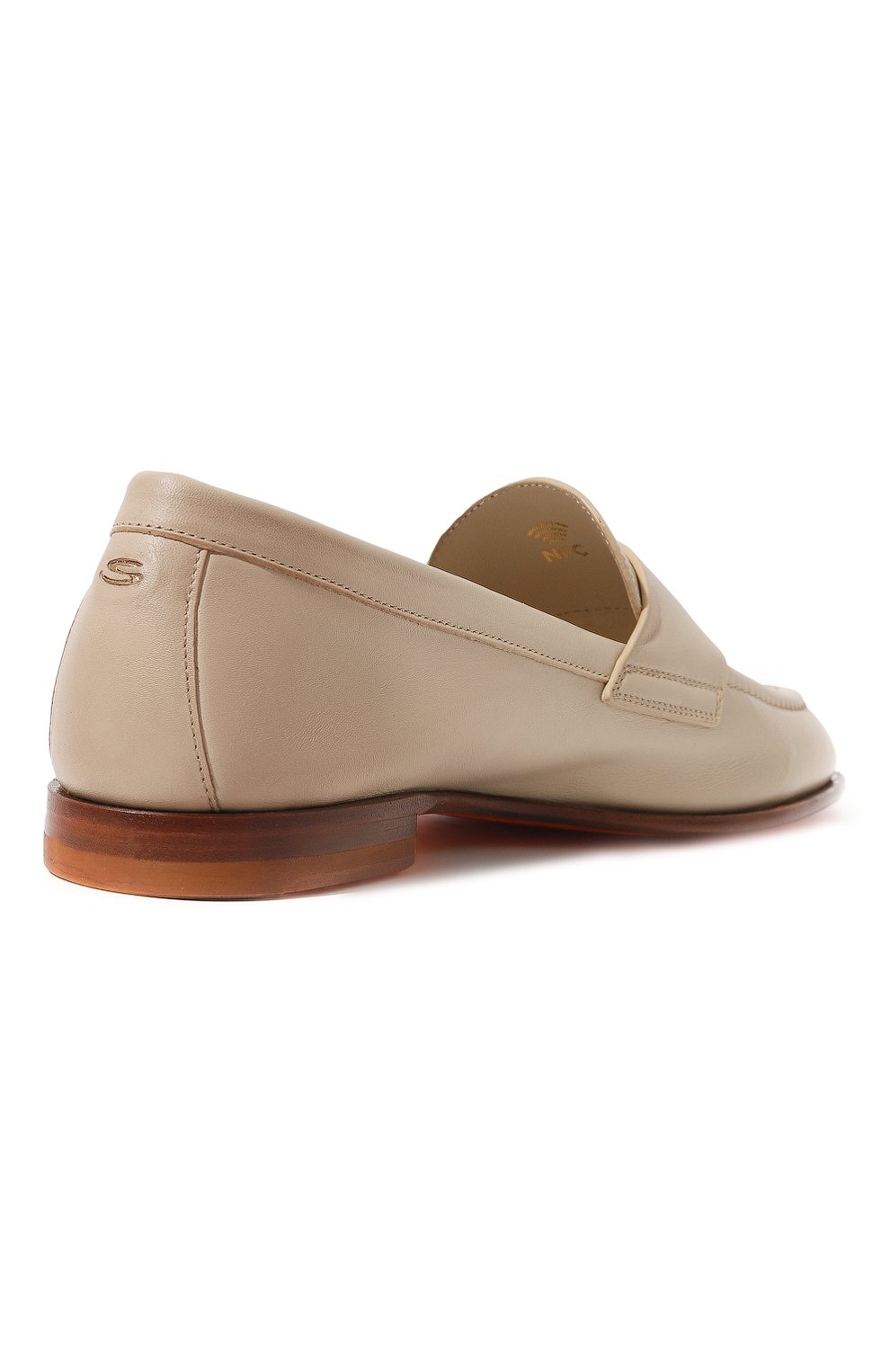 Кожаные лоферы SANTONI светло-бежевого цвета по цене 69900 руб., арт. WUSF59962HAFSLGAC50, фото 5 Кожаные лоферы SANTONI, арт. WUSF59962HAFSLGAC50, фото 5
