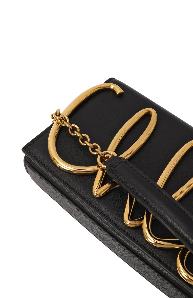 Женский клатч the chloé iconic CHLOÉ черного цвета, арт. CHC24WS514032 | Фото 3 (Размер: small; Материал сплава: Проставлено; Ремень/цепочка: На ремешке; Материал: Натуральная кожа; Драгоценные камни: Проставлено; Женское Кросс-КТ: Клатч-клатчи)
