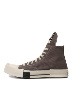 Мужские текстильные кеды converse x rick owens DRKSHDW темно-серого цвета, арт. DC01CX938/A03R0 | Фото 4 (Материал внешний: Текстиль; Стили: Гранж; Материал сплава: Проставлено; Материал утеплителя: Без утеплителя; Материал внутренний: Текстиль; Подошва: Массивная; Драгоценные камни: Проставлено)