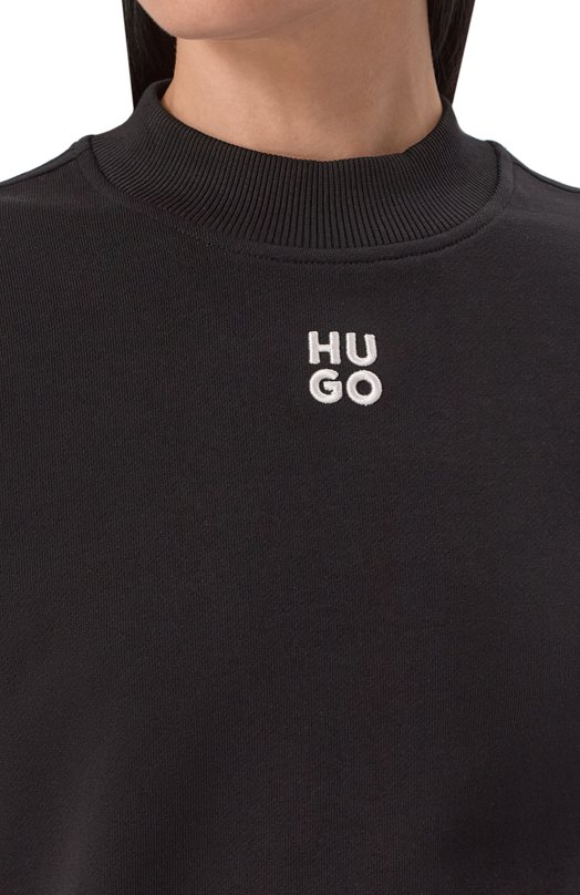 Хлопковый свитшот HUGO 50527463 Чёрный  50527463 Фото 5