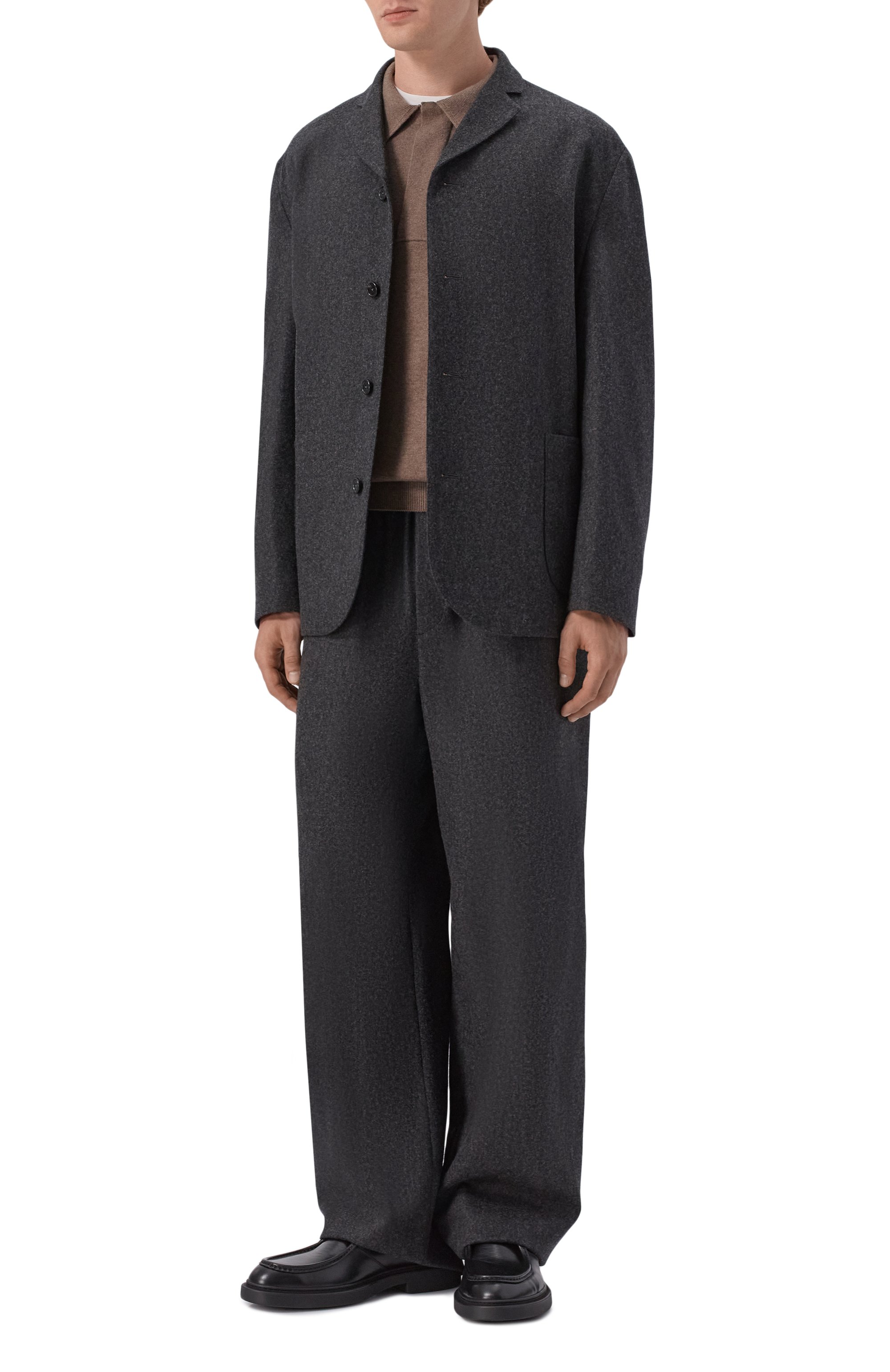 Шерстяной пиджак JIL SANDER темно-серого цвета по цене 386000 руб., арт. J22SW0188/J40333, фото 2 Шерстяной пиджак JIL SANDER, арт. J22SW0188/J40333, фото 2