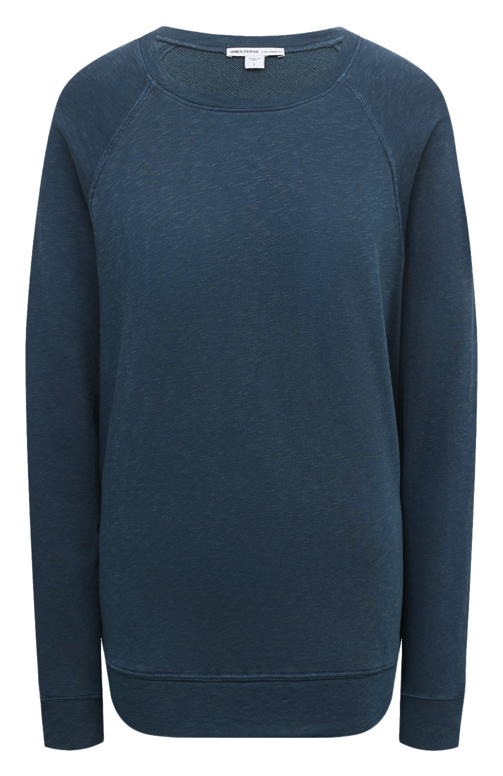 Хлопковый свитшот JAMES PERSE бирюзового цвета по цене 33100 руб., арт. WXA3657, фото 1 Хлопковый свитшот JAMES PERSE, арт. WXA3657, фото 1