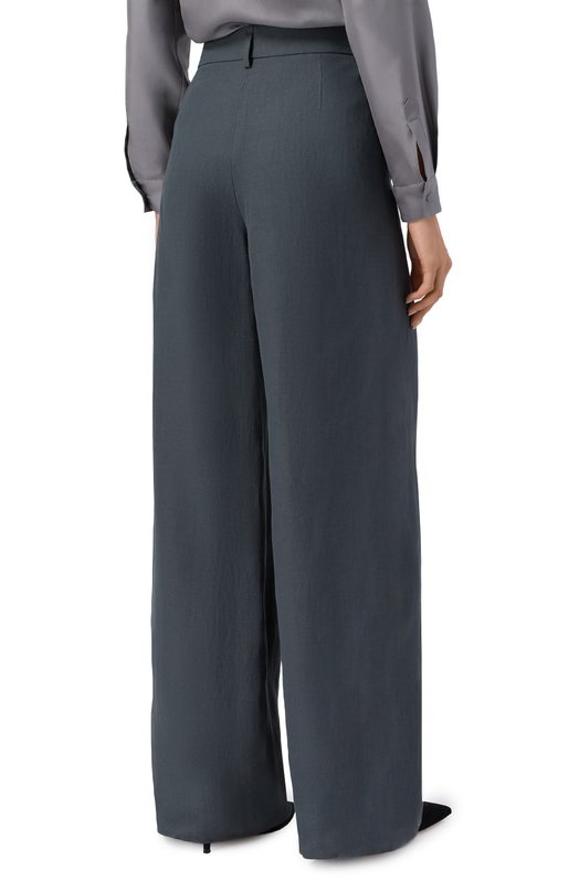 Льняные брюки Giorgio Armani GW002791/TE11126 Серый  GW002791/TE11126 Фото 4