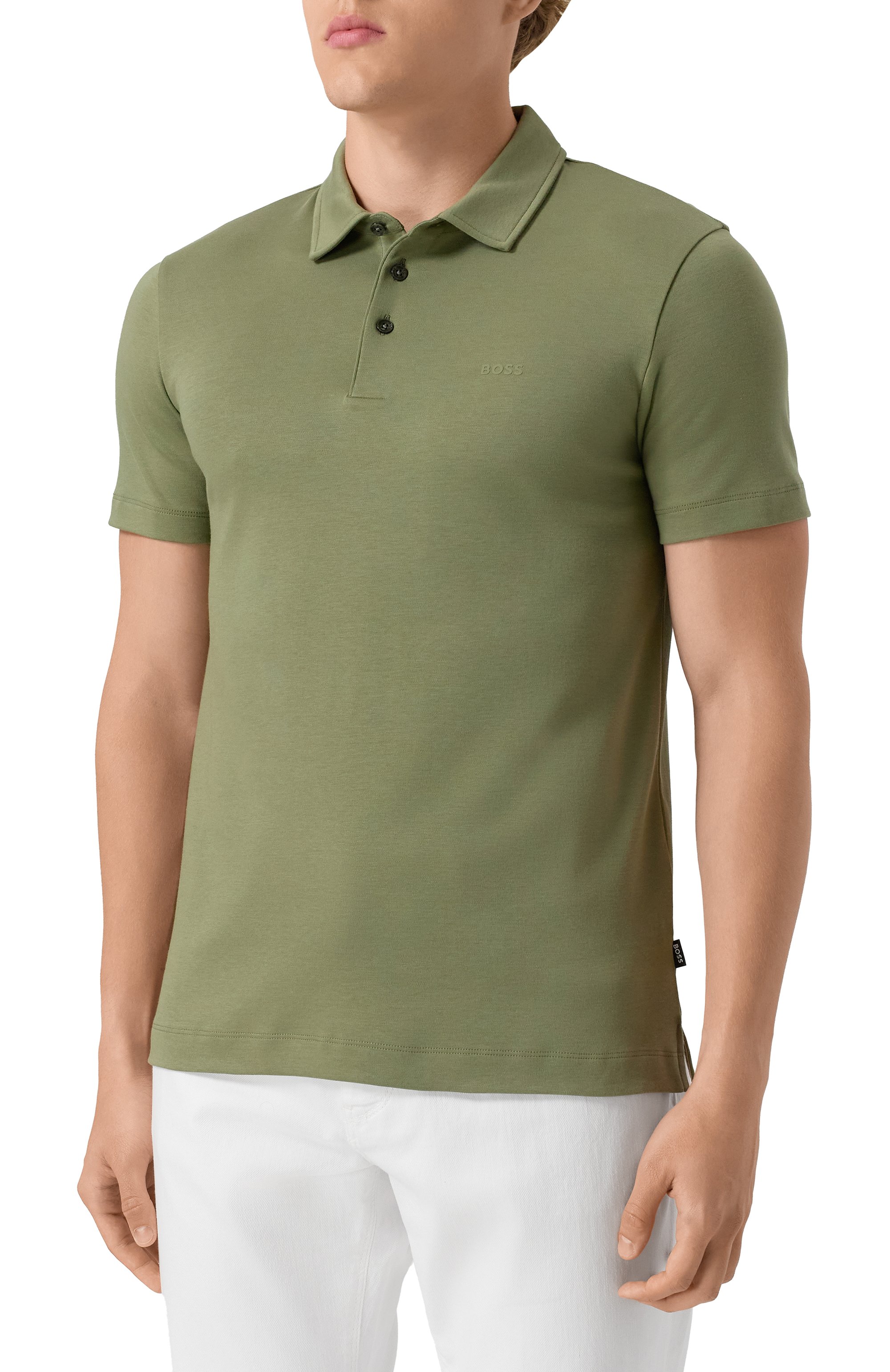 Хлопковое поло BOSS, арт. 50471335, фото 3