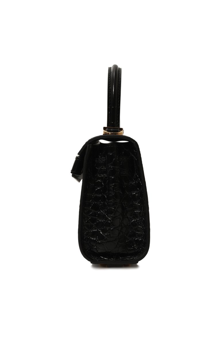 Женская сумка medusa '95 small VERSACE черного цвета, арт. 1013824/1A08724 | Фото 4 (Ремень/цепочка: На ремешке; Размер: small; Материал: Натуральная кожа)