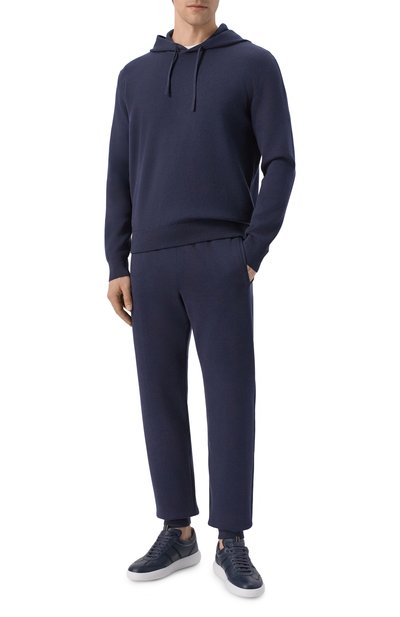 Джоггеры из шелка и хлопка MVST темно-синего цвета по цене 151000 руб., арт. M26.2PM.K106/Y202, фото 2 Джоггеры из шелка и хлопка MVST, арт. M26.2PM.K106/Y202, фото 2