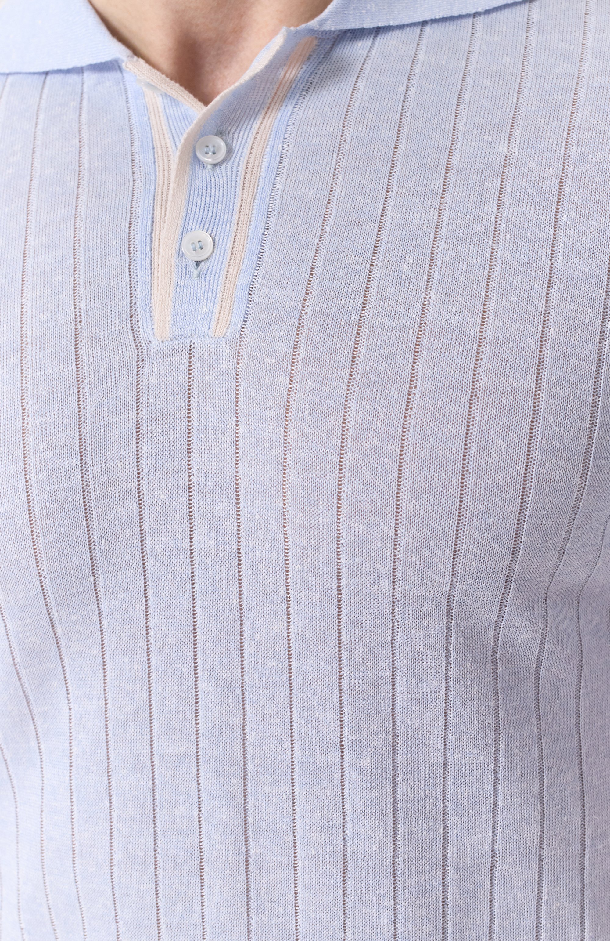 Поло изо льна и хлопка FEDELI, арт. 8UE05822, фото 5