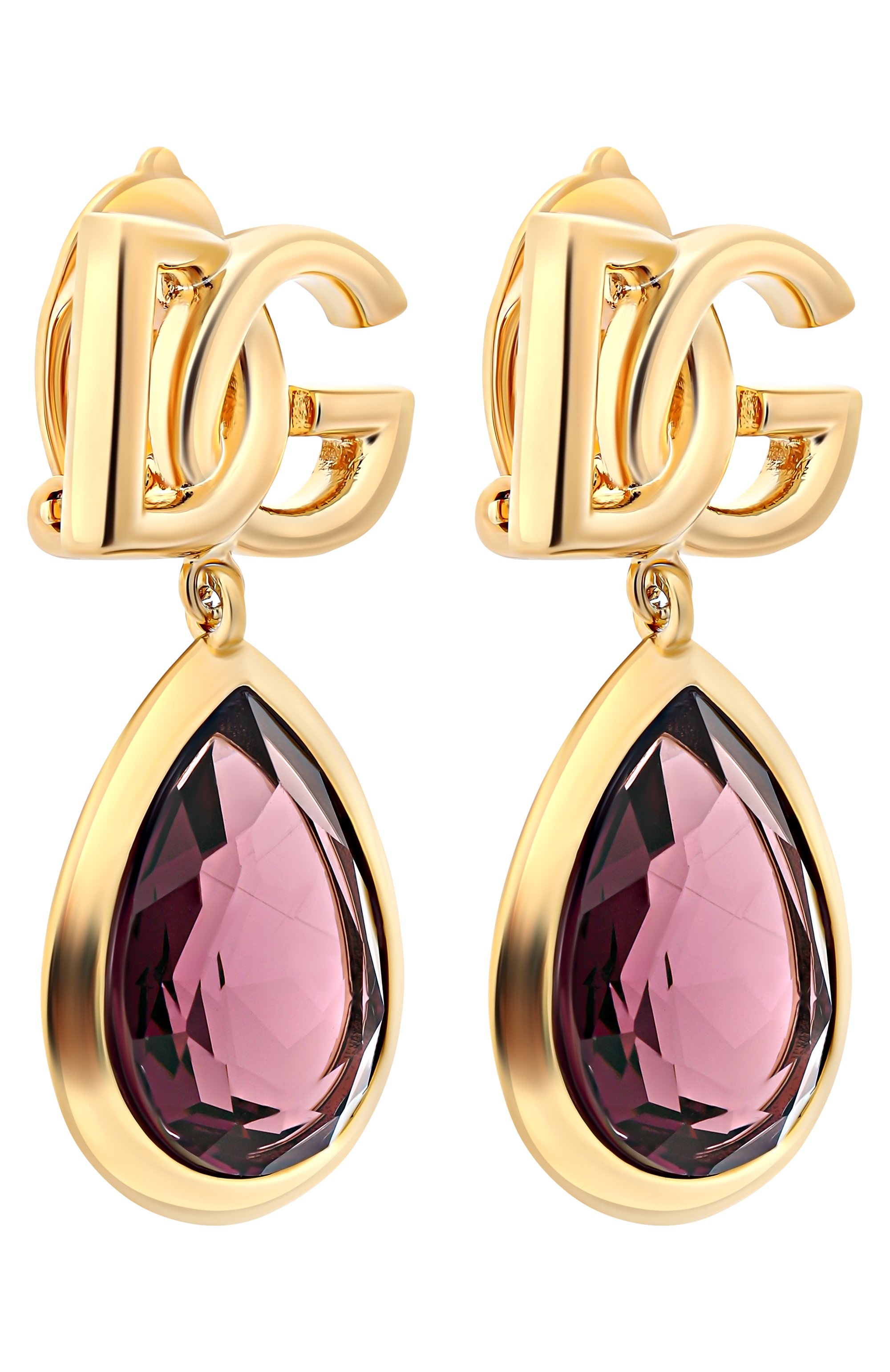 Клипсы DOLCE & GABBANA светло-фиолетового цвета по цене 85250 руб., арт. WER6M4/W1111, фото 3 Клипсы DOLCE & GABBANA, арт. WER6M4/W1111, фото 3