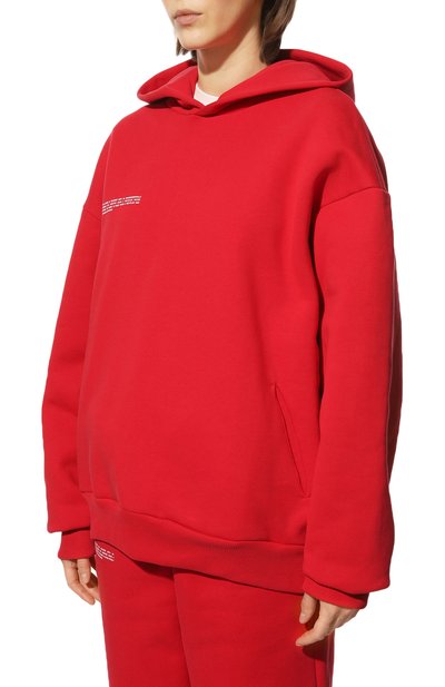 Хлопковое худи PANGAIA красного цвета по цене 22950 руб., арт. 365 Signature Hoodie, фото 3 Хлопковое худи PANGAIA, арт. 365 Signature Hoodie, фото 3