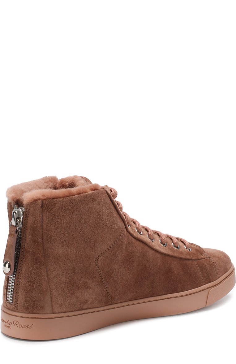 Высокие замшевые кеды peter с внутренней меховой отделкой GIANVITO ROSSI, арт. S20386.W1PRA.SUEPRAL, фото 1