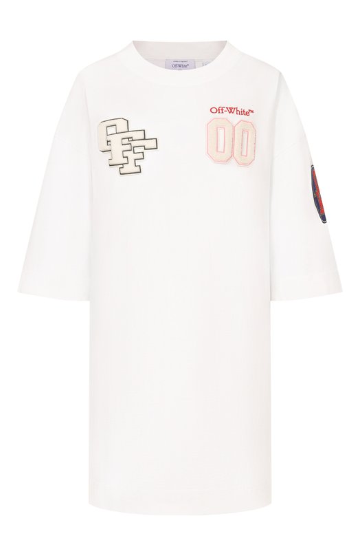 Хлопковое платье Off-White 0WDH00AS26JER002 Белый 0WDH00AS26JER002