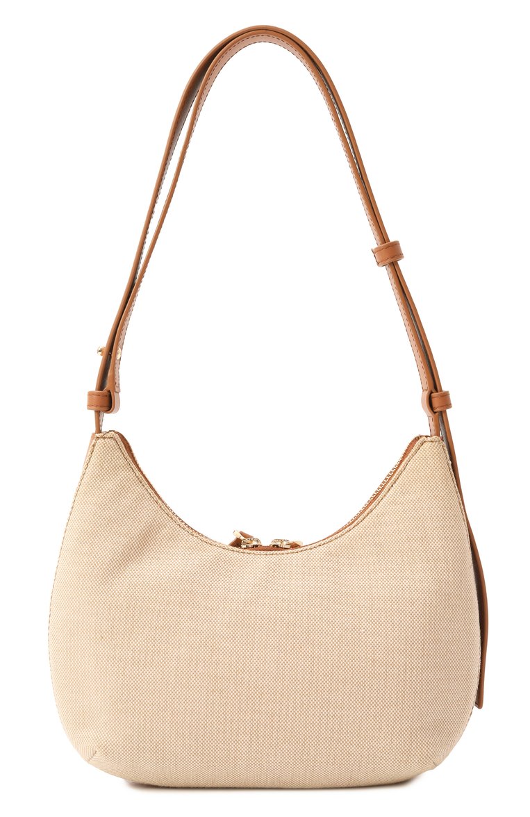 Женская сумка FURLA светло-бежевого цвета, арт. WB01634/BX3542 | Фото 6 (Драгоценные камни: Проставлено; Материал сплава: Проставлено; Ремень/цепочка: На ремешке; Размер: medium; Материал: Текстиль)