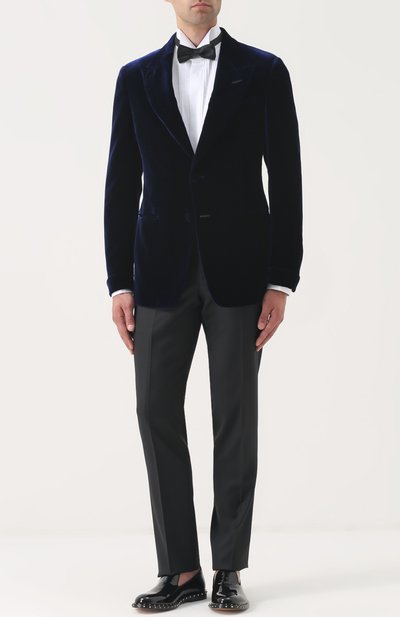 Бархатный однобортный пиджак TOM FORD, арт. 271R40/11SQ40, фото 2