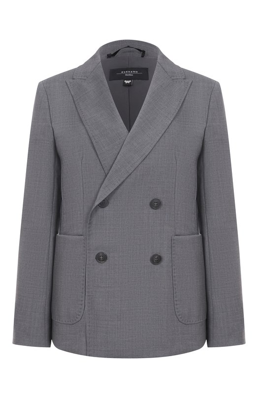 Шерстяной жакет Weekend Max Mara 0RNATI Серый 0RNATI