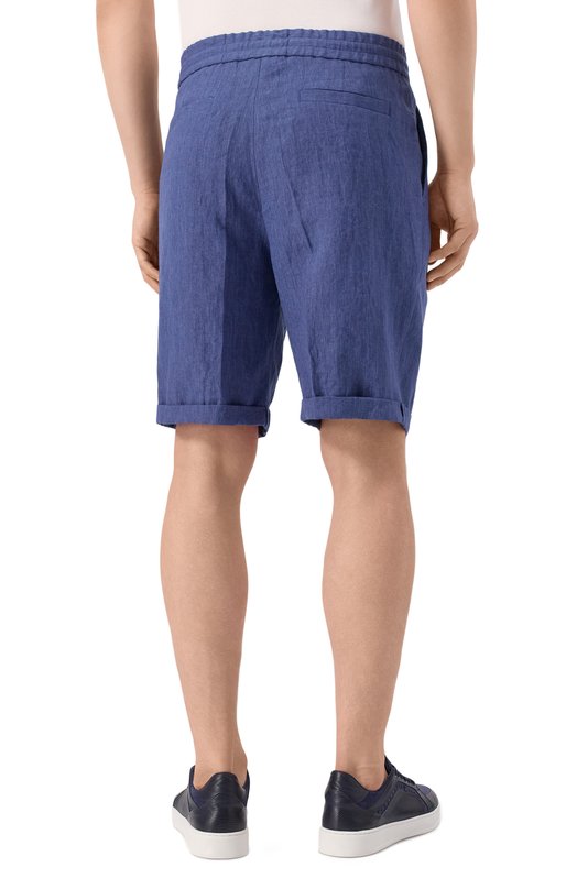 Льняные шорты Brunello Cucinelli MH248U0020 Синий  MH248U0020 Фото 4