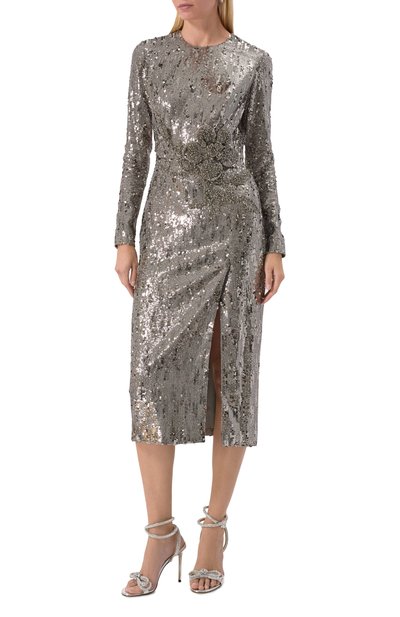 Платье с отделкой пайетками ELIE SAAB, арт. D0290NP25/PA009, фото 3