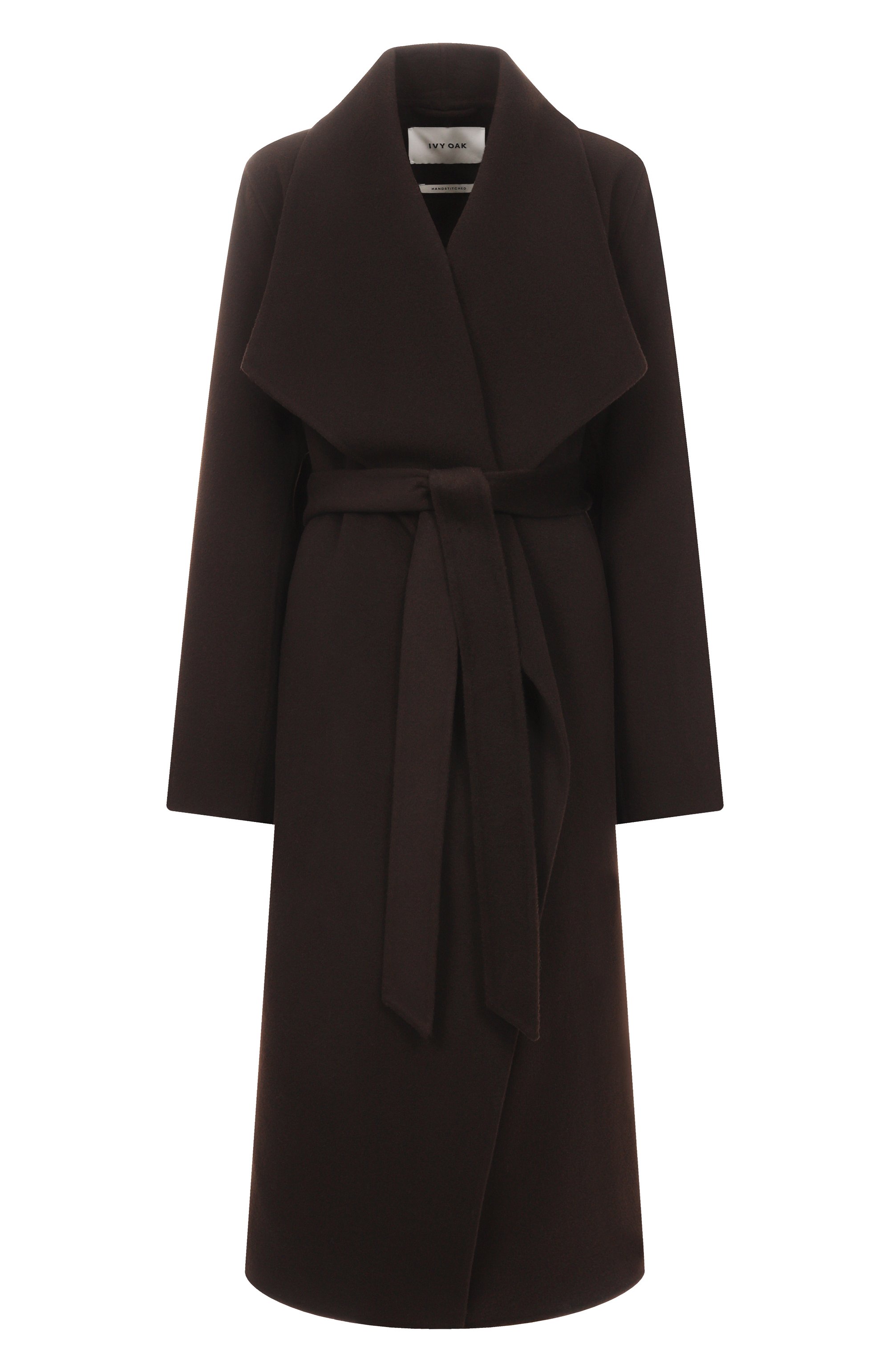 Шерстяное пальто IVY OAK темно-коричневого цвета по цене 65550 руб., арт. I0111048/CARRIE R0SE_, фото 1 Шерстяное пальто IVY OAK, арт. I0111048/CARRIE R0SE_, фото 1