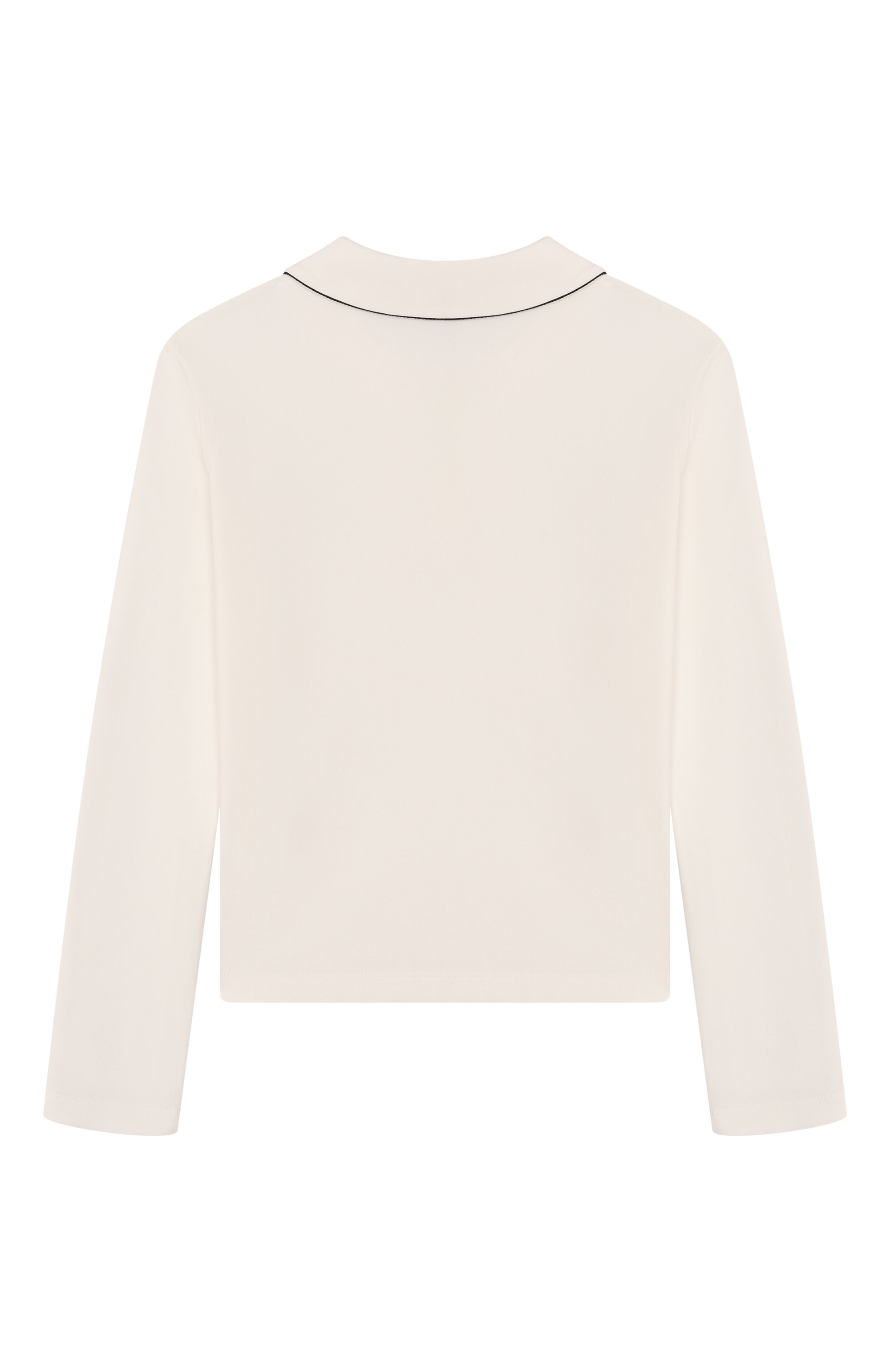 Хлопковое поло DOLCE & GABBANA белого цвета по цене 39350 руб., арт. L5JTPN/G7PLF/8-12+, фото 2 Хлопковое поло DOLCE & GABBANA, арт. L5JTPN/G7PLF/8-12+, фото 2