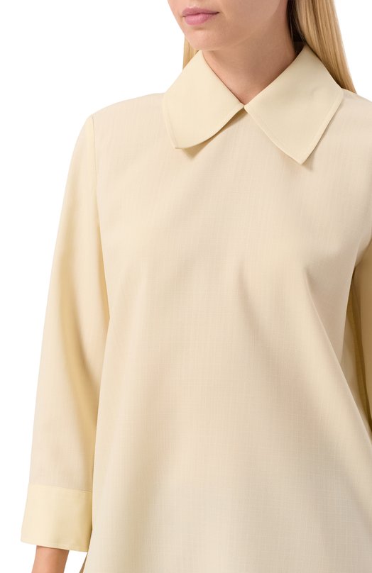 Шерстяная блузка Jil Sander J01NC0170/J40171 Кремовый  J01NC0170/J40171 Фото 5